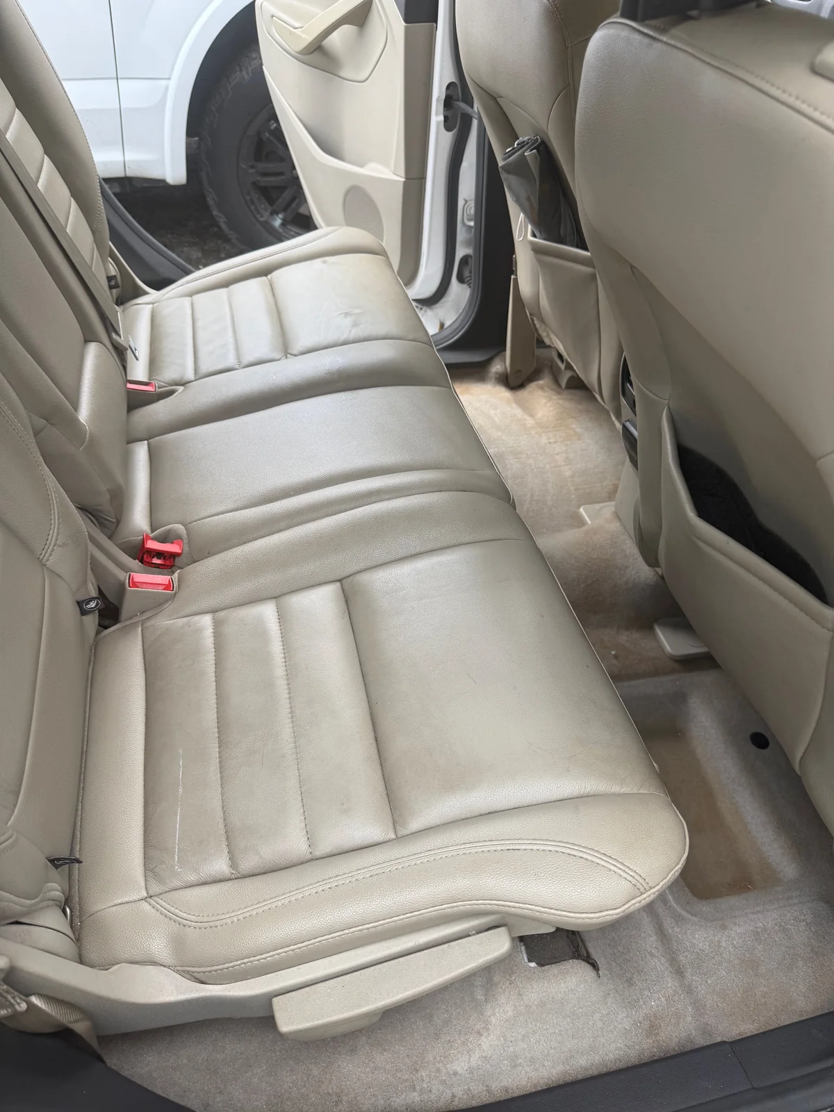Ford Escape rear seating after detailing, cleared and cleaned